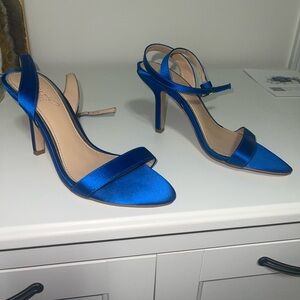Jewel Badgley Mischka Strappy Blue Heels